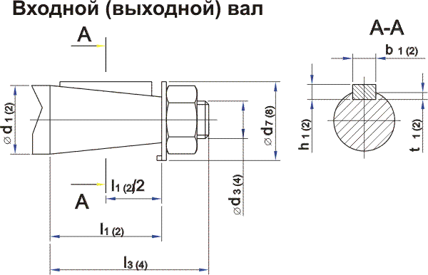 Редуктор 1цу 160 чертеж