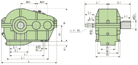 Редуктор ц2 350 чертеж