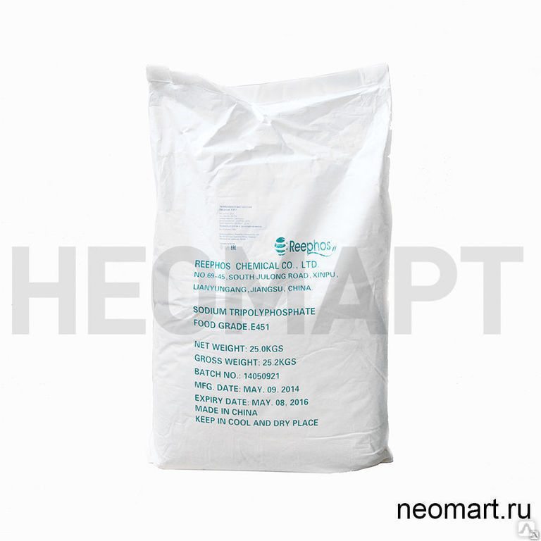 Триполифосфат натрия STPP Reephos Chemical (стабилизатор E451) купить ...