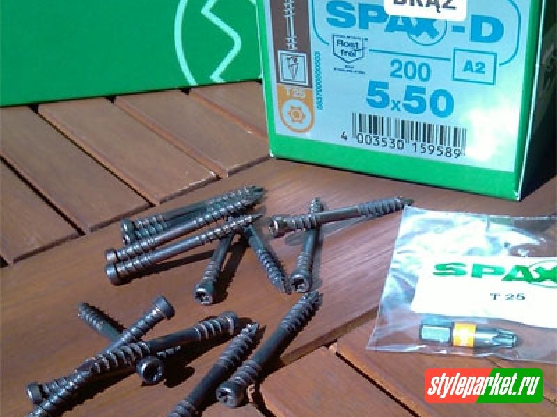 Саморезы Spax шурупы Спакс для террасной доски SPAХ-D 5,0 x 50 мм
