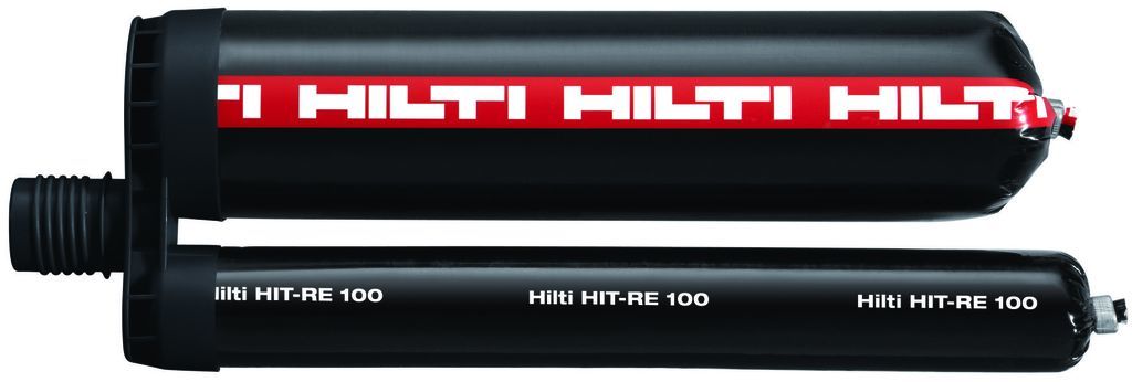 Химический анкер HILTI HIT-RE 100 (эпоксидная смола, бетон без трещин).