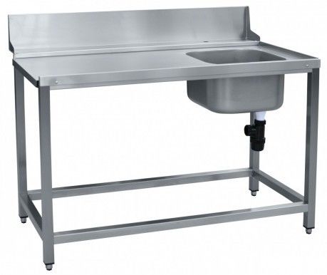 Стол предмоечный Abat СПМП-7-4 для туннельных посудомоечных машин МПТ без душирующего устройства