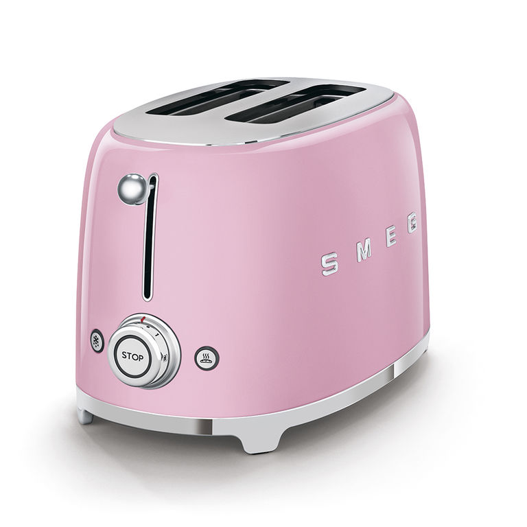 Тостер на 2 ломтика, розовый SMEG TSF01PKEU
