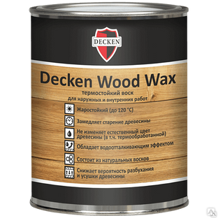 Воск для бани и сауны Decken Wood Wax 125vk 