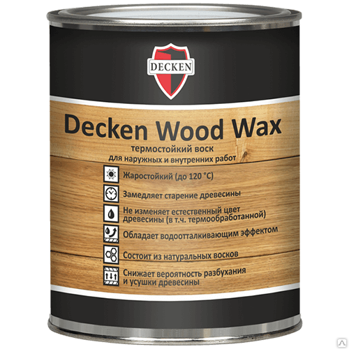 Воск для бани и сауны Decken Wood Wax 125vk