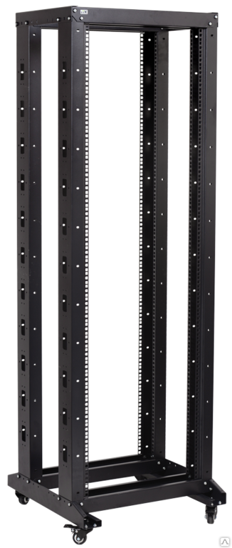 Двухрамная стойка itk 19, 32u, 600x600, на роликах, черная
