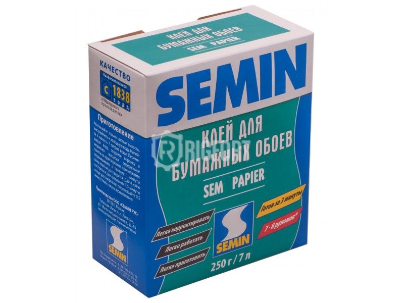 Обойный клей Semin Sem Papier, для бумажных обоев 250г
