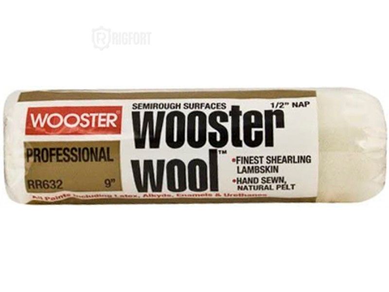 Валик малярный Wooster Wool, сменный ролик, натуральная шерсть Ширина 22,86