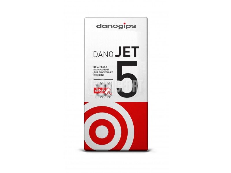 Шпатлевка полимерная Danogips DANO JET 5 выравнивающая сухая 25 кг