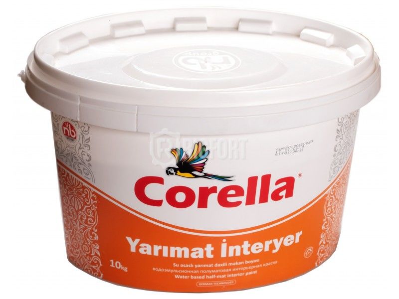 Краска Corella Yarimat, полуматовая интерьерная 10 кг