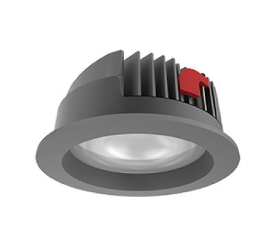 Светильник ВАРТОН DL-PRO круглый встраиваемый 52Вт 4000K IP65 Ø226 серый светодиодный Downlight для офисов
