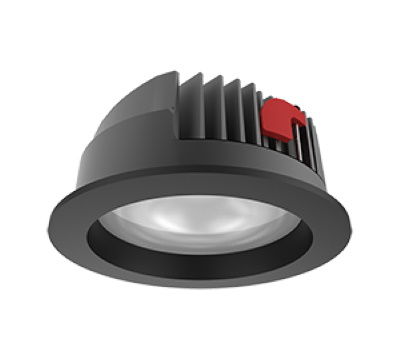 Светильник ВАРТОН DL-PRO круглый встраиваемый 52Вт 4000K IP65 Ø226 черный светодиодный Downlight для офисов