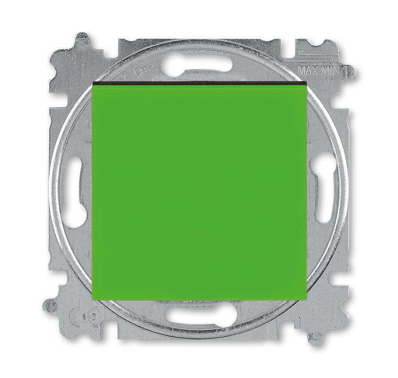 ABB Levit зелёный / дымчатый чёрный Выключатель 1-клавишный