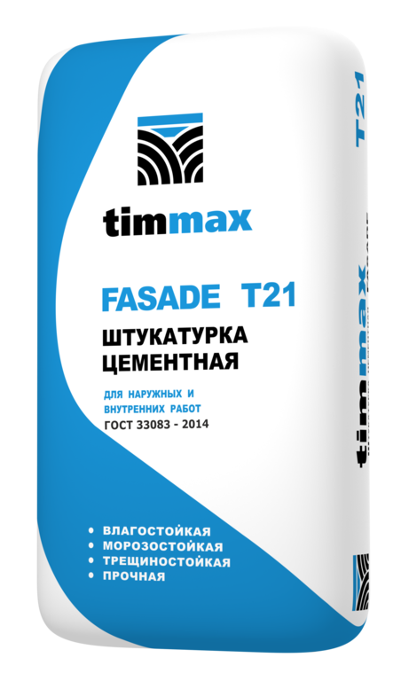 Штукатурка цементная Timmax Fasade T21