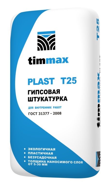 Штукатурка гипсовая Timmax PLAST T25