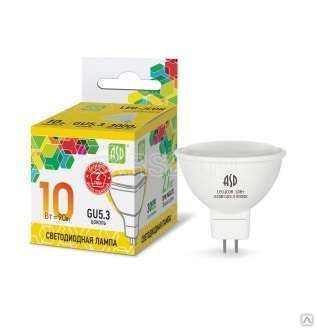 Лампа светодиодная LED-JCDR-std 10Вт 230В GU5.3 3000К 900Лм ASD
