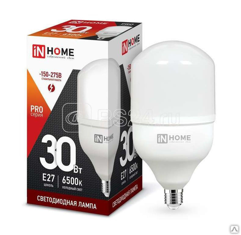 Лампа светодиодная LED-HP-PRO 30Вт 230В 6500К E27 2700лм IN HOME
