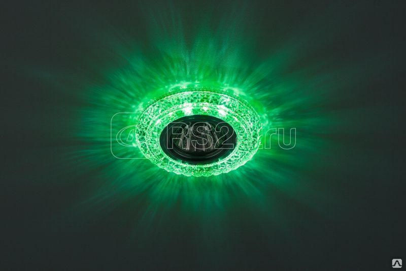 Светильник DK LD3 SL/WH+GR декор cо светодиодной подсветкой (белый+зеленый)