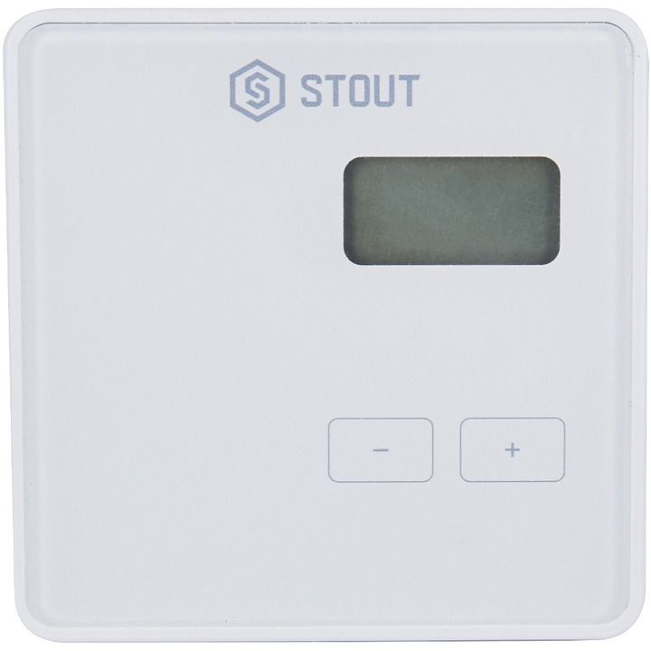 STE-0101-009001 STOUT Проводной комнатный регулятор R-9b, белый 1