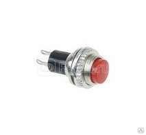 Выключатель-кнопка металл 220В 2А (2с) (ON) -OFF d10.2 красн. Mini