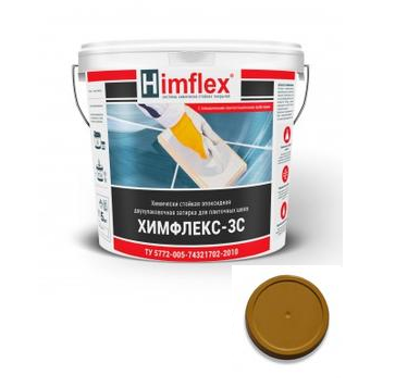 Затирка химически стойкая для швов плитки Himflex-3С С30 горчичный 5 кг