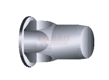 ZG-PSH-Z А2 Заклепка-гайка закрытая полушестигранная с цилиндрическим бортиком нержавеющая, M6x1.5x21.5 мм (0.5-1.5 мм)
