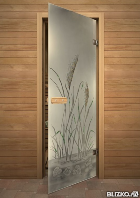 Дверь для бань и саун стеклянная 2