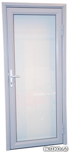 Алюминиевая межкомнатная дверь: одинарный витраж стекло Matelux 4 мм Дверь межкомнатная алюминиевая: одинарный витраж стекло Matelux 4 мм 