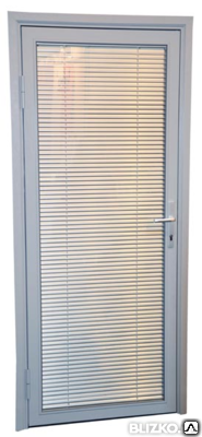 Дверь межкомнатная алюминиевая с стеклянным заполнением