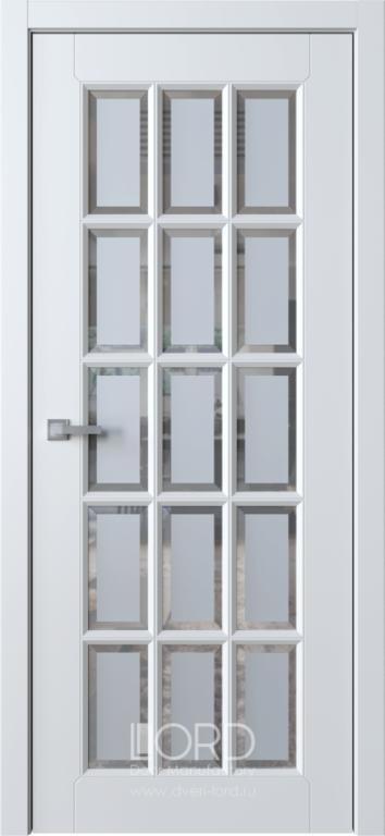 Дверь межкомнатная Bella 12 со вставками из белого стекла