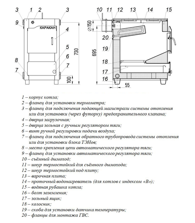 Схема подключения каракан