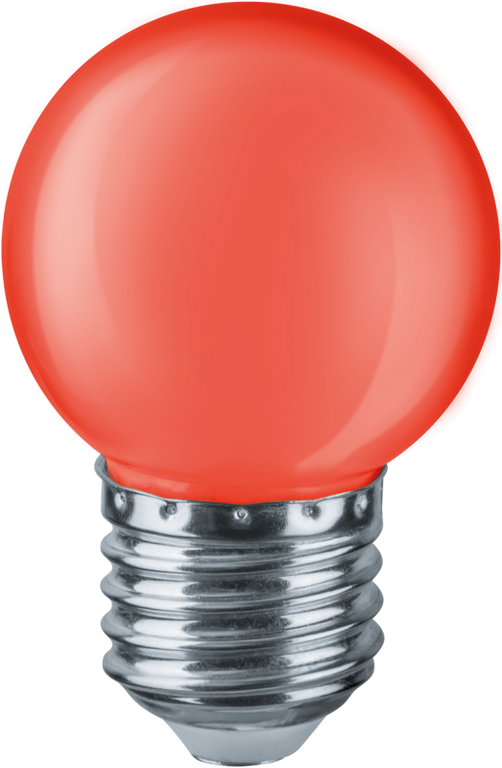Лампа светодиодная 71 827 NLL-G45-1-230-R-E27 1 Вт шар E27 220-240В цвет красный Navigator 71827 NAVIGATOR