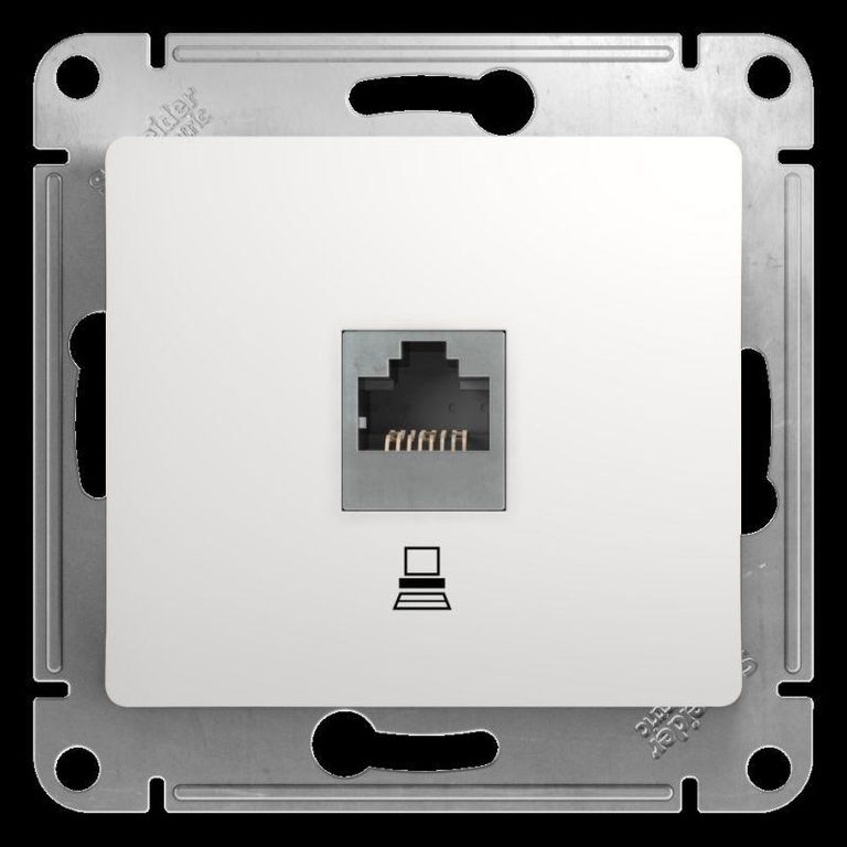 Розетка компьютерная schneider electric glossa Розетка компьютерная schneider electric glossa