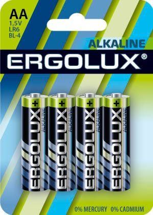 Элемент питания алкалиновый LR6 BL-4 LR6 BL-4 1.5 В Alkaline (блист.4шт) Ergolux 11748