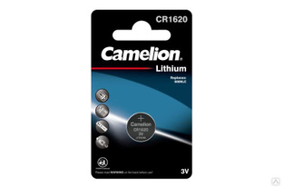 Элемент питания литиевый CR1620 BL-1 (блист.1шт) Camelion 3610 