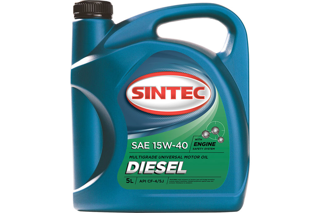 Масло моторное SINTEC Diesel SAE 15W-40 API CF-4/CF/SJ канистра 5л/Motor oil 5liter can
