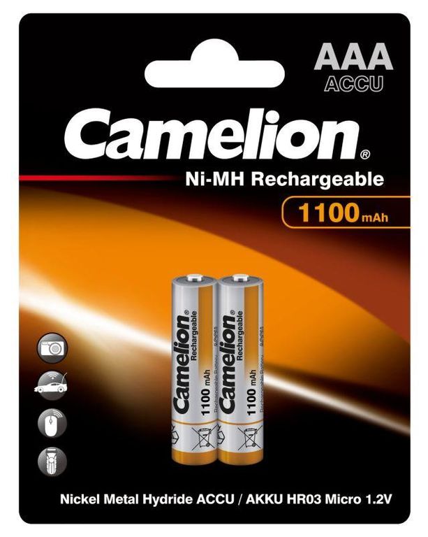 Аккумулятор AAA/R03 NI-MN 1100 мА/ч BP-2 (блист.2шт) Camelion 7372