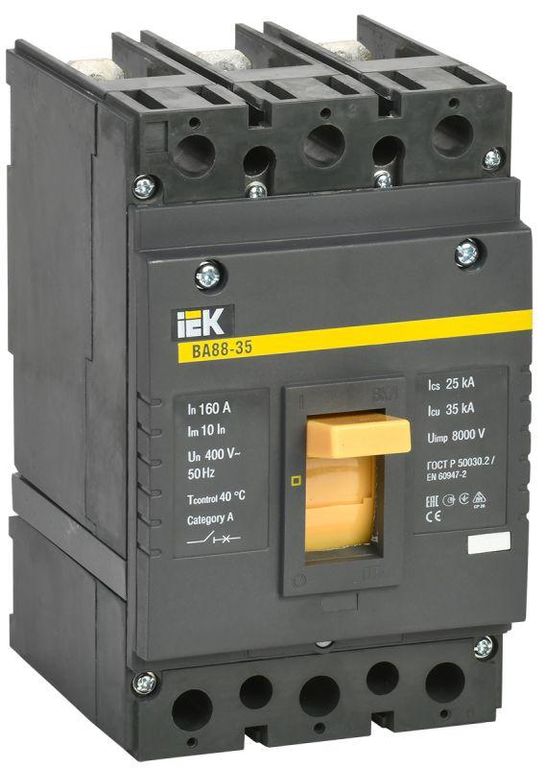 Выключатель автоматический 3п 160 А 35кА ВА 88-35 IEK SVA30-3-0160