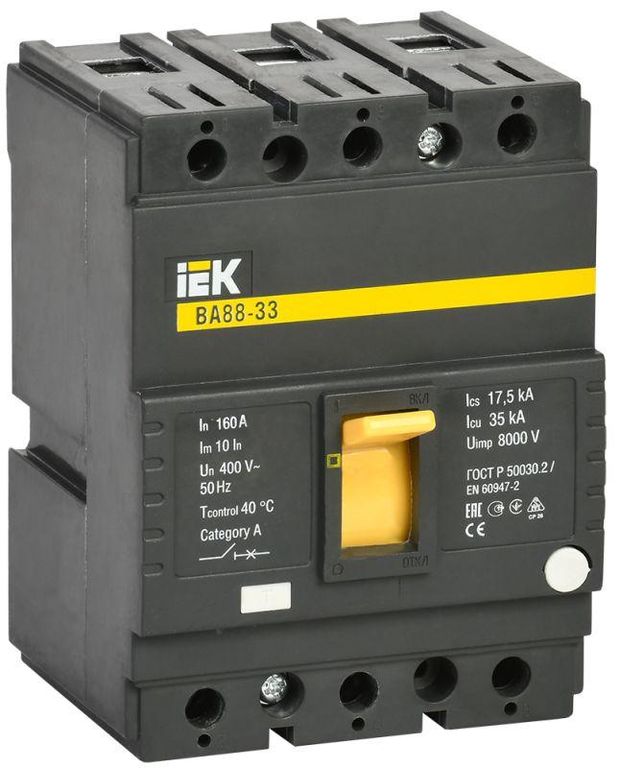 Выключатель автоматический 3п 160 А 35кА ВА 88-33 IEK SVA20-3-0160