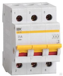 Выключатель нагрузки ВН-32 25А/3П IEK MNV10-3-025 