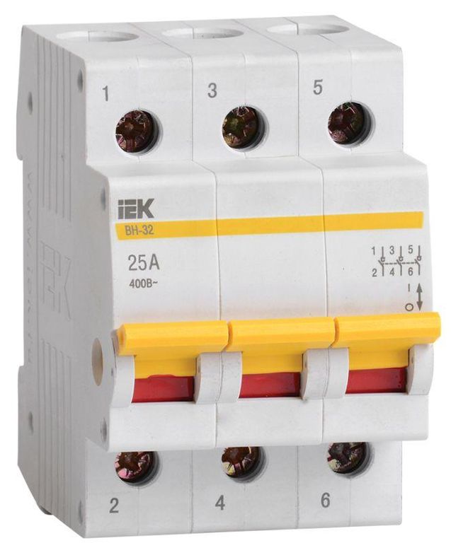 Выключатель нагрузки ВН-32 25 А/3П IEK MNV10-3-025