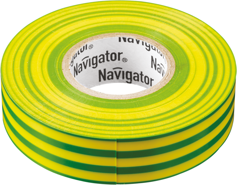 Изолента ПВХ 15 мм (рул.20м) жел/зел. NIT-B15-20/YG Navigator 71108