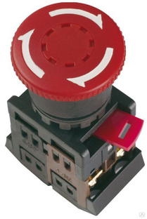 Кнопка "Грибок" AE-22 d22 мм 1з+1р 240В с фиксацией красн. IEK BBG10-AE-K04 