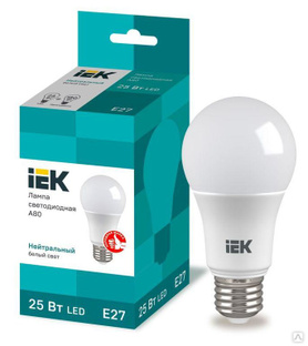 Лампа светодиодная LED A80 шар 25 Вт 230 В 4000К E27 IEK LLE-A80-25-230-40-E27 