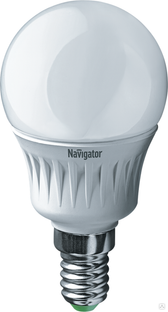 Лампа светодиодная 94 476 NLL-P-G45-5-230-2.7K-E14 5 Вт шар 2700К теплый цвет белый E14 330 лм 220-240В Navigator 94476 