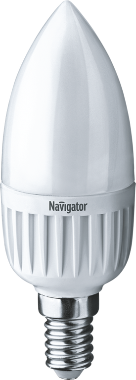 Лампа светодиодная 94 480 NLL-P-C37-5-230-2.7K-E14-FR 5Вт свеча 2700К тепл. бел. E14 330лм 220-240В Navigator 94480 NAVI