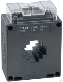 Трансформатор тока ТТИ-30 200/5А класс точности 0.5 10В.А IEK ITT20-2-10-0200 
