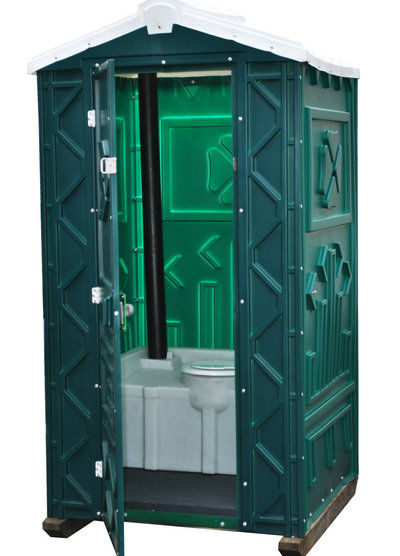 Пластиковый туалет Эконом зелёного цвета 1