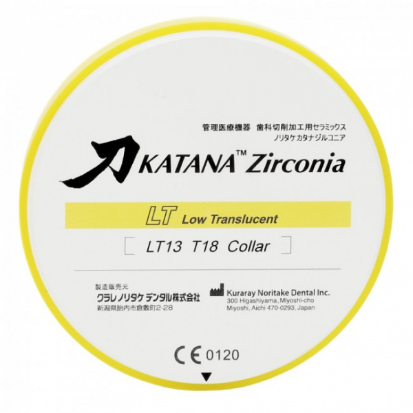 Заготовка из диоксида циркония с низкой прозрачностью Katana ZR LT