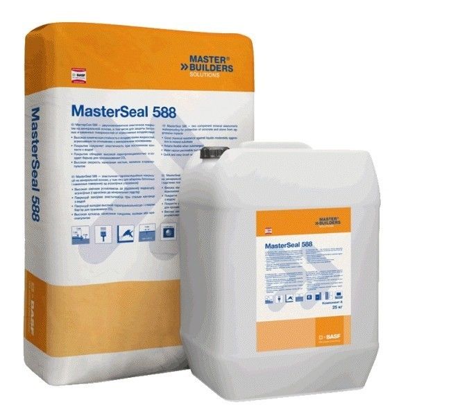 Смесь MasterSeal 588 полимерцементное покрытие 30 кг